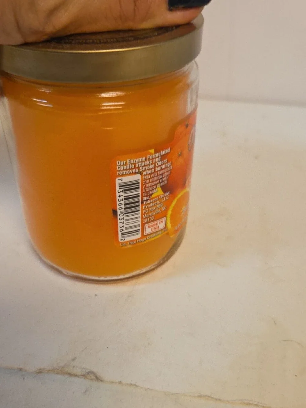 Orange Lemon Splash Smoke Odor Exterminator Candle - Orange